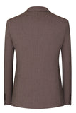 Taupe 3 Piece Slim Fit Notched Lapel One Button Men's Formal Suits
