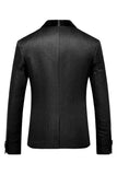 Black Shawl Lapel Stripe Men's Blazer