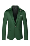 Green Peak Lapel Singel Breasted Men's Prom Blazer