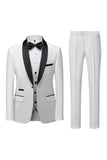 Men's Black Shawl Lapel One Button Formal Suits