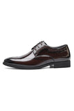 Dark Brown Leather Men's Party Shoes