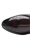 Dark Brown Leather Men's Party Shoes