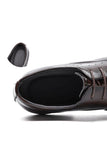 Dark Brown Leather Men's Party Shoes