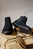 Black High-Top Casual Men's Shoes