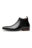 Black Slip-on Leather Men's Party Shoes