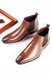 Black Slip-on Leather Men's Party Shoes