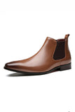 Black Slip-on Leather Men's Party Shoes