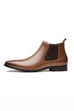 Black Slip-on Leather Men's Party Shoes