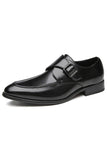 Brown Leather Slip-On Men's Wedding Shoes
