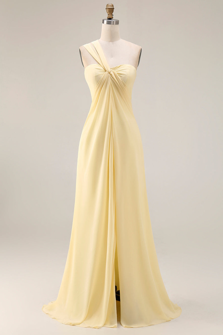 one shoulder mesh bridesmaid dress Windsor Caterina Mesh One-Shoulder Formal Dress in Pink | Size: XL