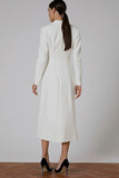 Ivory Peak Lapel Double-breasted Blazer Dress