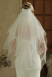 Tulle Ivory Short Bridal Veil with Bow