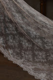 One Tier Ivory Long Lace Wedding Veil