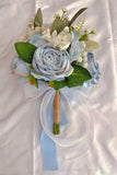 Classic Wedding Flowers White Rose and Greenery Bridal Bouquet