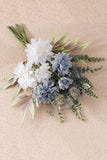 White Blue Bouquet Wedding Flowers