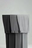 Dark Grey Straight Leg Men's Suits Pants