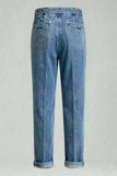 Blue Grey Straight Leg Denim Men’s Trousers