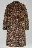 Yellow Leopard Faux Fur Open Front Warmth Men's Winter Coat