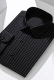 White Stripe Slim Fit Long Sleeves Men's Suits Shirt
