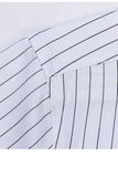 White Stripe Slim Fit Long Sleeves Men's Suits Shirt
