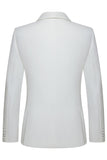 Shawl Lapel 3 Piece One Button White Men's Wedding Suits