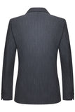 Single Breasted Grey Notched Lapel Men's 3 Piece Suits