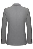 Grey Striped Peak Lapel 2 Piece Men's Suits