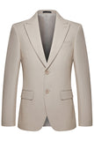 Khaki Peak Lapel 3 Piece Men's Formal Suits