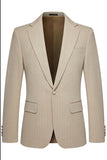Khaki Notched Lapel One Button Men's Suits