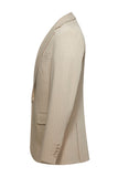 Khaki Notched Lapel One Button Men's Suits