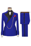 Slim Fit 2 Piece Khaki Peak Lapel Men's Suits