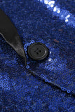 Sequin Shawl Lapel Royal Blue Men's Prom Blazer