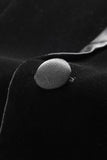 Black Velvet Peaked Lapel Formal Blazer