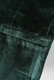 Notched Lapel Velvet Dark Green 2 Pieces Men's Prom Suits