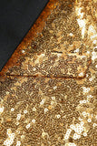 Sparkly Golden Shawl Lapel Single Buckle Men's Prom Blazer
