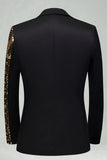 Sparkly Golden Notched Lapel 2 Pieces Men's Prom Suits