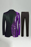 Sparkly Golden Notched Lapel 2 Pieces Men's Prom Suits
