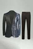 Sparkly Golden Notched Lapel 2 Pieces Men's Prom Suits