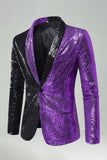 Black Shawl Lapel Sequin Men's Prom Blazer