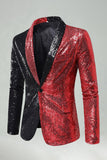 Black Shawl Lapel Sequin Men's Prom Blazer