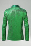 Sparkly Green Shawl Lapel Men's Prom Blazer
