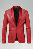 Sparkly Green Shawl Lapel Men's Prom Blazer