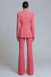 2 Piece Slim Fit Coral Peak Lapel Double Breasted Prom Suits