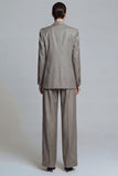 Grey Peak Lapel 2 Piece Women's Work Suits