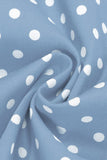 Polka Dots Halter Black A Line 1950s Dress with Bow
