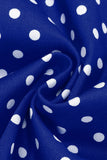 Polka Dots Halter Black A Line 1950s Dress with Bow
