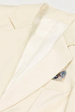 Ivory 2-Piece Notched Lapel Women Suits with Belt