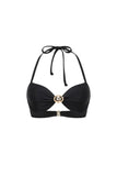 Black Convertible 3 Piece Halter Swimsuit with Cover Up
