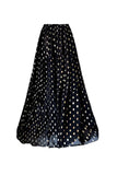 Black White Polka Dots Spaghetti Straps 2 Piece Cut Out Swimsuit with Cover Up