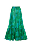 Dark Green One Shoulder 2 Piece Ruffled Swimsuit with Cover Up